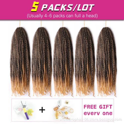 Julianna Free Sample 18 Inch Synthetic Crochet Extensions Afro Kinky Braid Cuban Twist Marley Hair
